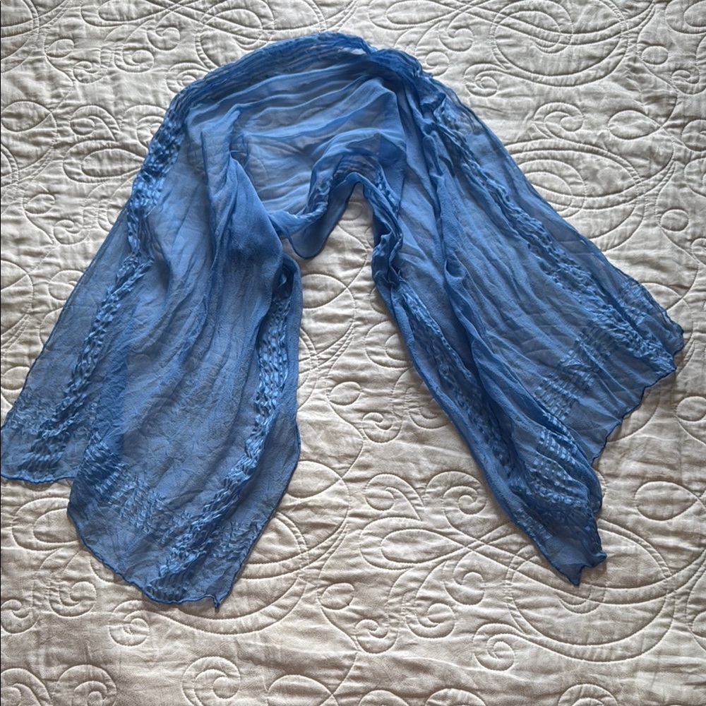 Blue Silk Scarf